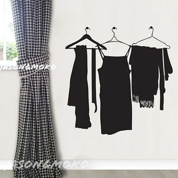 

Hang Clothes Coat Hanger Rack Vinyl Wall Stickers Mural Decal Wallpaper Bedroom Cloakroom Dressing Room Home Decoration 90x90cm