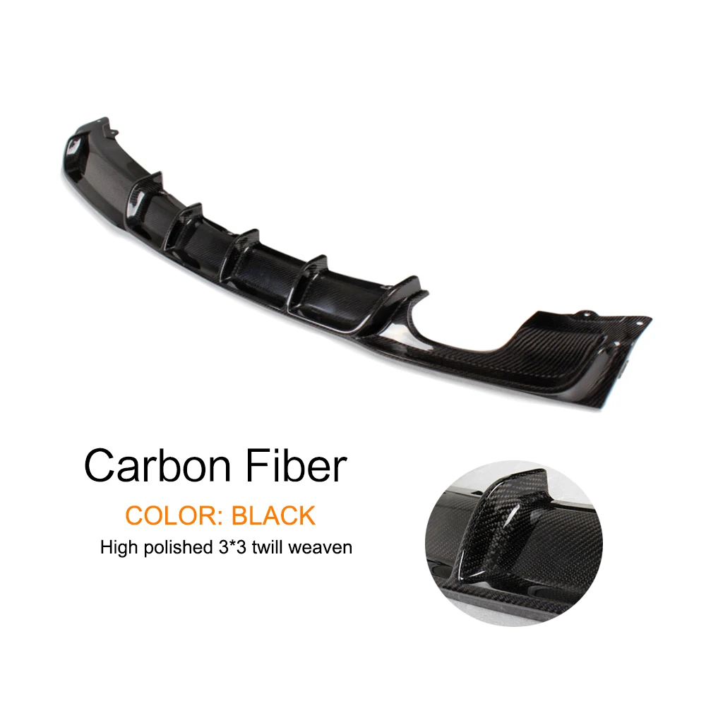 Carbon Firber/FRP защита заднего бампера Диффузор спойлер для BMW F30 M Sport 2012- один выхлоп два выхода - Цвет: Carbon Fiber