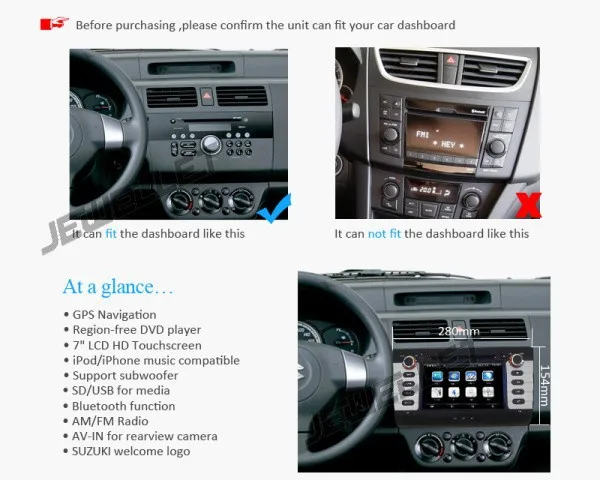 Best Quad core 1024*600 HD screen Android 9.0 Car DVD GPS radio Navigation for Suzuki Swift 2005-2010 with 4G/Wifi,DVR 0