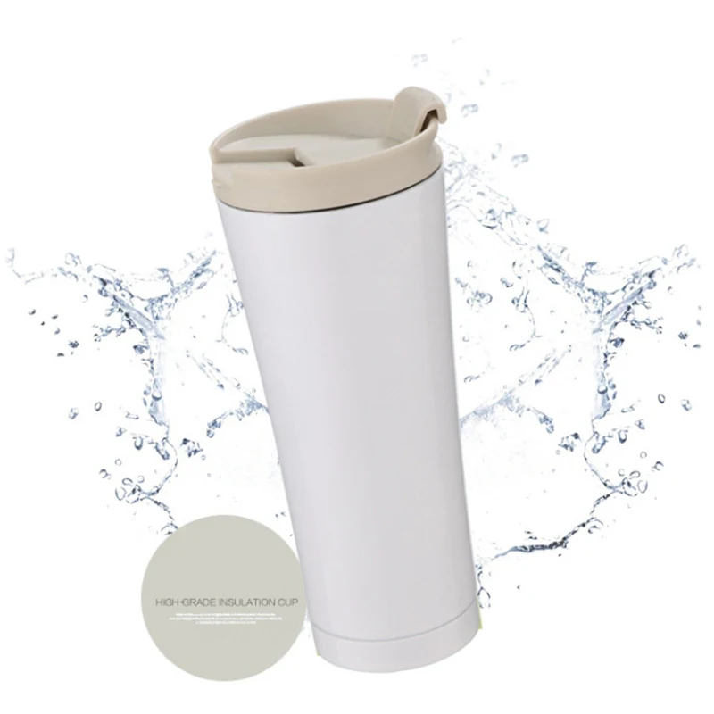 500ml Car Coffee Mug Double Wall Stainless Steel Insulated Vacuum Thermos Cup Travel Tea Water Thermal