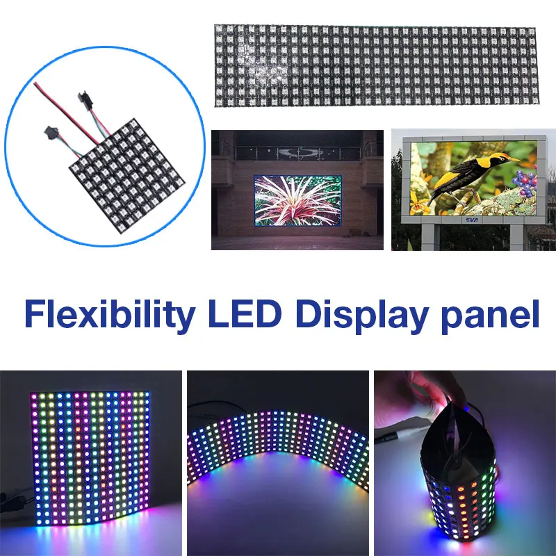 

Video Curtain LED Pixel Panel Flexible LED Display RGB Home Decor Night Lamp Music Control