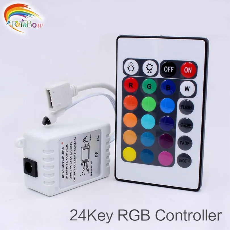 Светодиодный контроллер RGB для SMD 3528 5050 цветной светодиодный с 24 клавишами 12 в