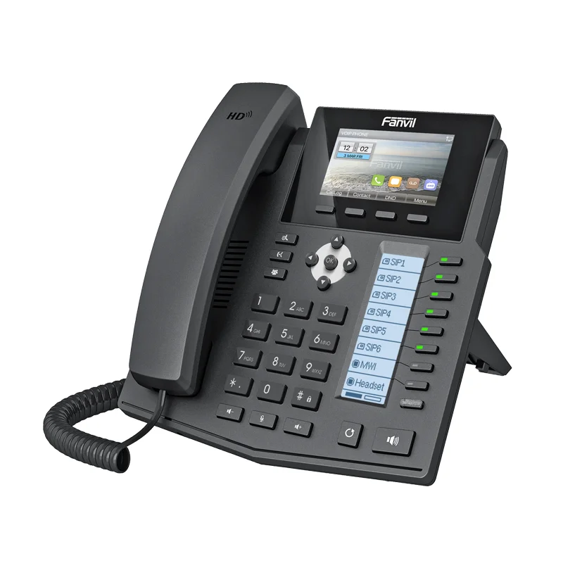 Фирменный IP телефон Fanvil X5S экран 3 5 дюйма SIP с 6SIP линиями + модуль расширения DSS