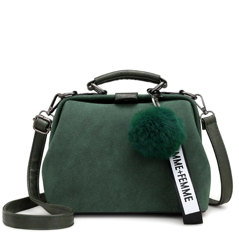 Основа сумка Для женщин кожа Сумки моды Hairball Курьерские сумки Bolsa Feminina на плечо