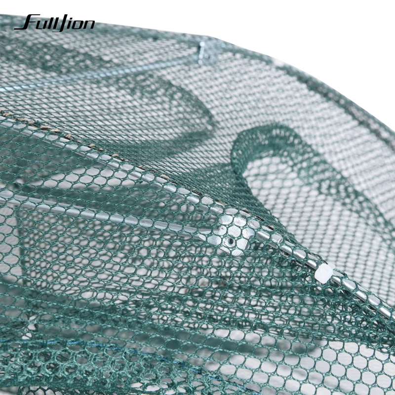 Fulljion рыболовные сети Складные портативные автоматические нейлоновые литые сети ловушка для креветок воблер литая сетчатая Ловушка с несколькими отверстиями