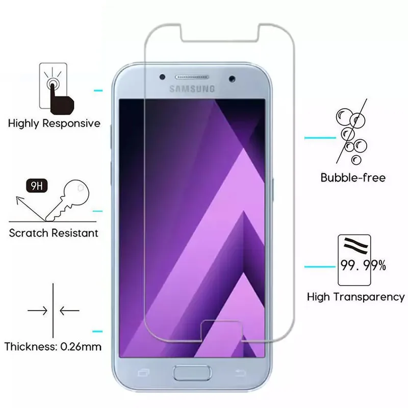 Защитный Стекло для samsung Galaxy A5 A7 A3 закалённое защитное стекло Экран протектор чехол на A 3 5 7 5a 7a 3a защитная пленка