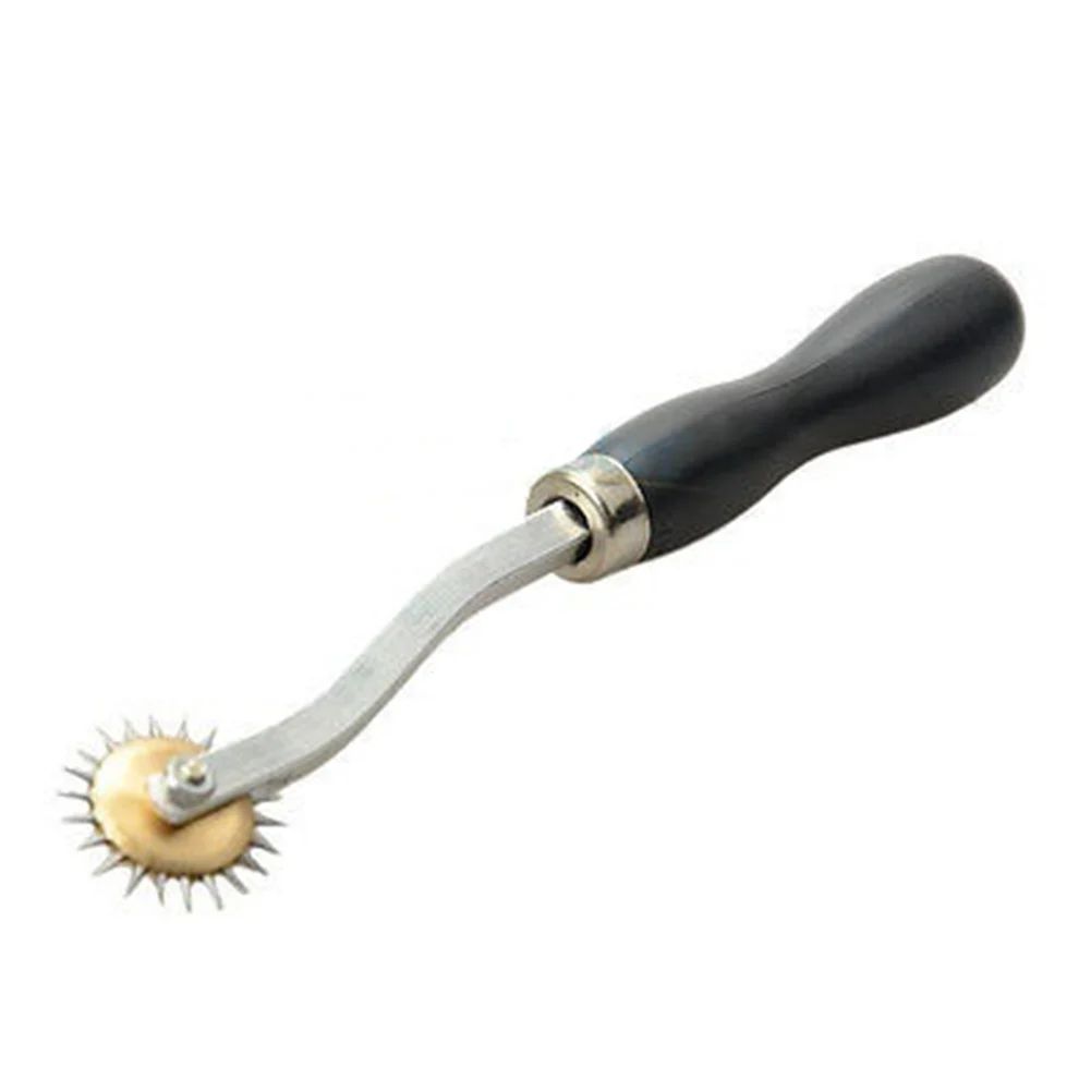 

4mm Leather Cloth Paper Overstitch Wheel, DIY Sewing Leather Craft Tool, Steel Tooth Type Mark Scraper