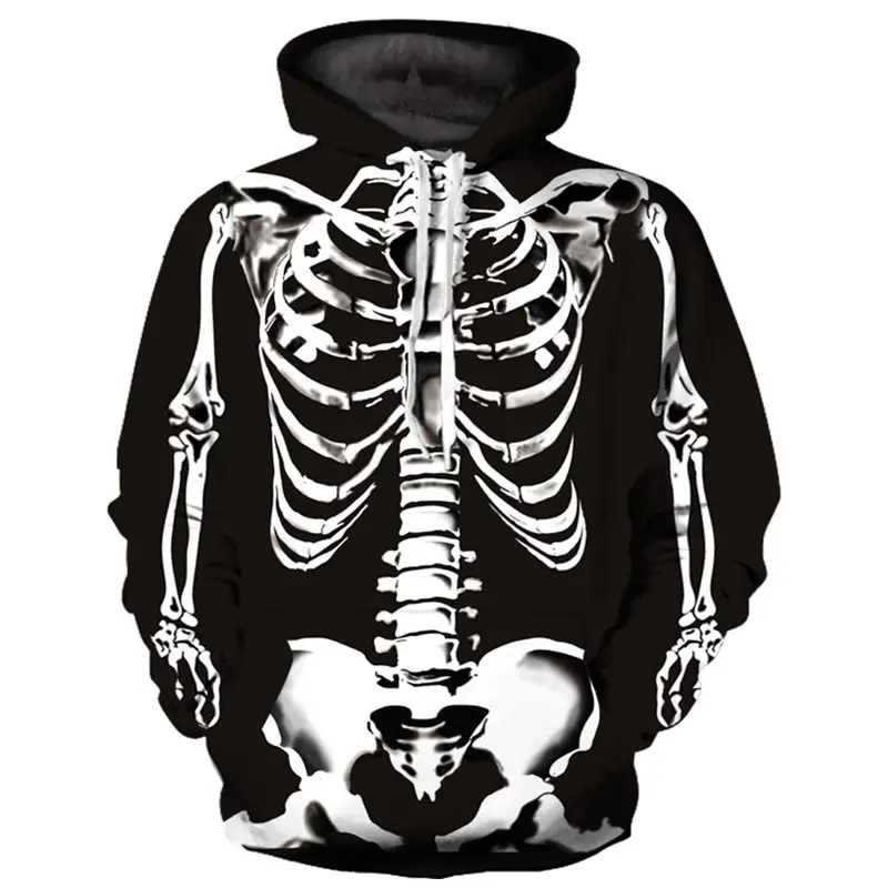 

Headbook Fashion 3d Hoodies Women/Men 3d Sweatshirts Digital Print Skulls Skeleton Thin Hooded Hoodies Hoody YXQL757