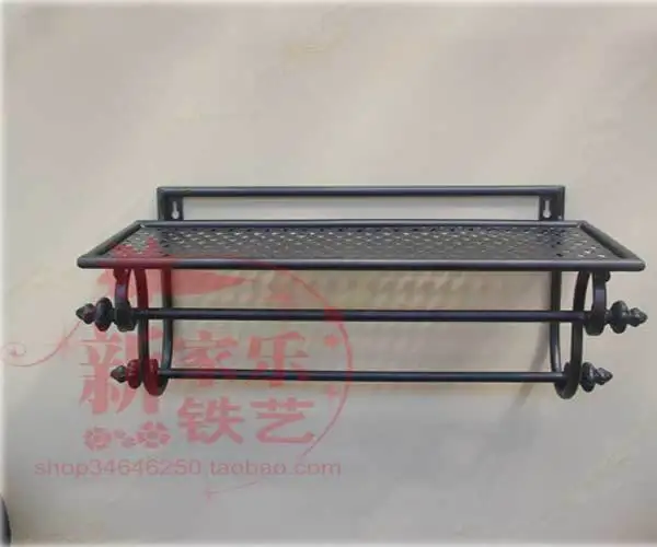Ys06 fashion iron towel rack wall mount wrought iron towel rack double