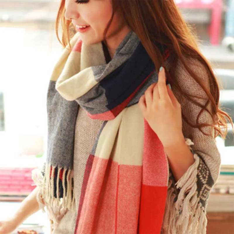 

SIMPLESHOW New 2019 Women Winter Scarf For Women Scarf And Shawl Warm Female Plaid Scarves Women Shawl echarpe Drop Shipping