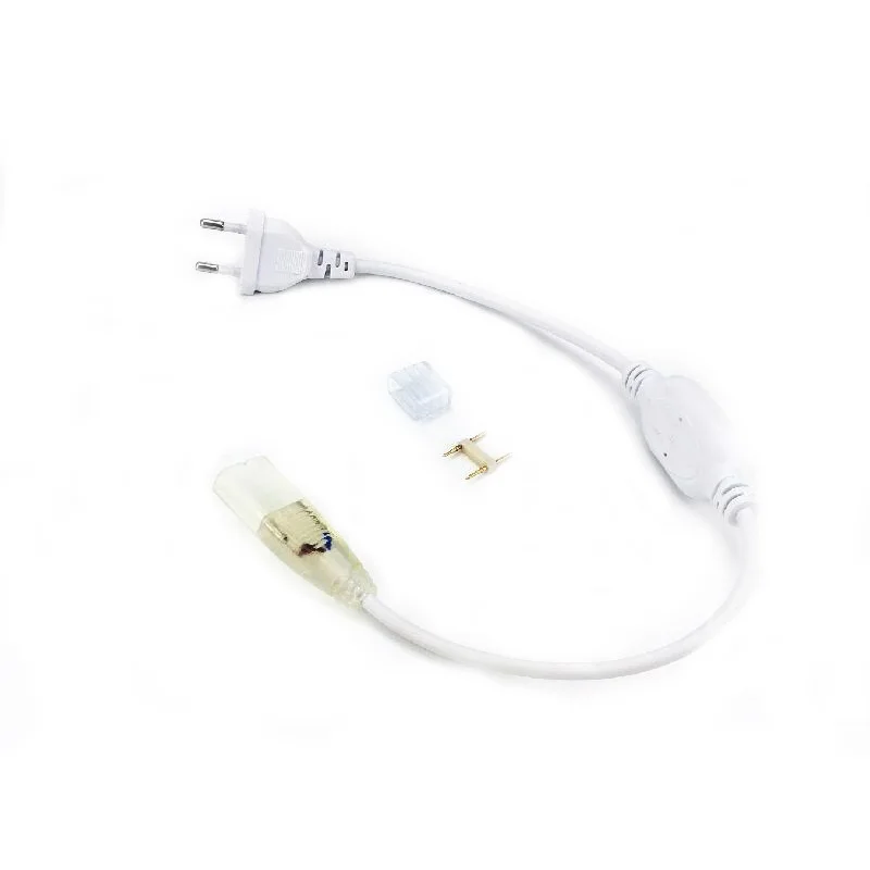 

AC 220 V 2 pin Power Cord Adapter for 220V 5730 180 led/m LED Strip Light Ribbon Waterproof IP67 Tube Lampe