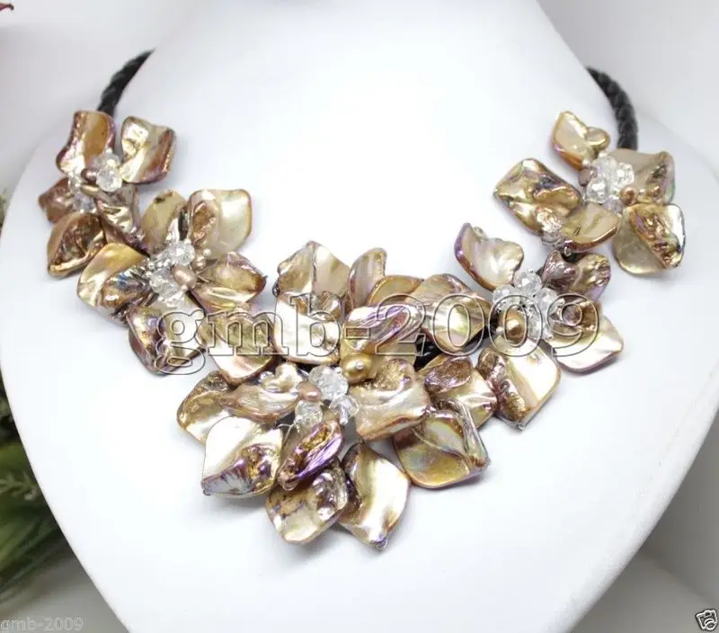 Long 16/" 18/" 22/" 10 mm Rose Akoya Shell collier de perles AAA
