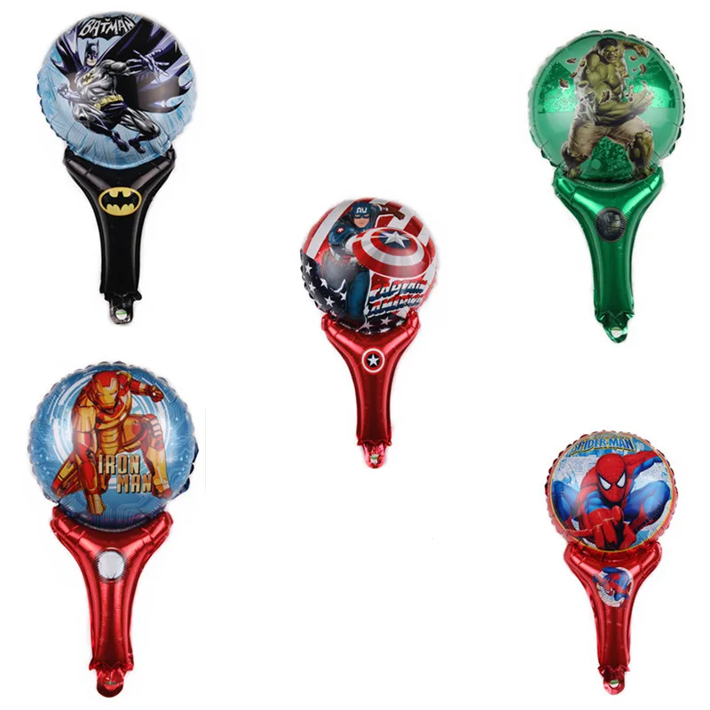 

5pcs new superhero mini aluminum film balloons cartoon spider-man iron man children's cartoon balloons