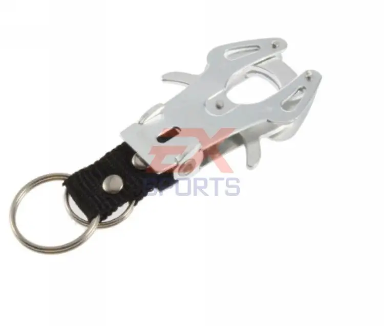 Tiger Head Carabiner Hiking Camp Spring Clip Lock Hook Buckle Keychain Keyring  (4)