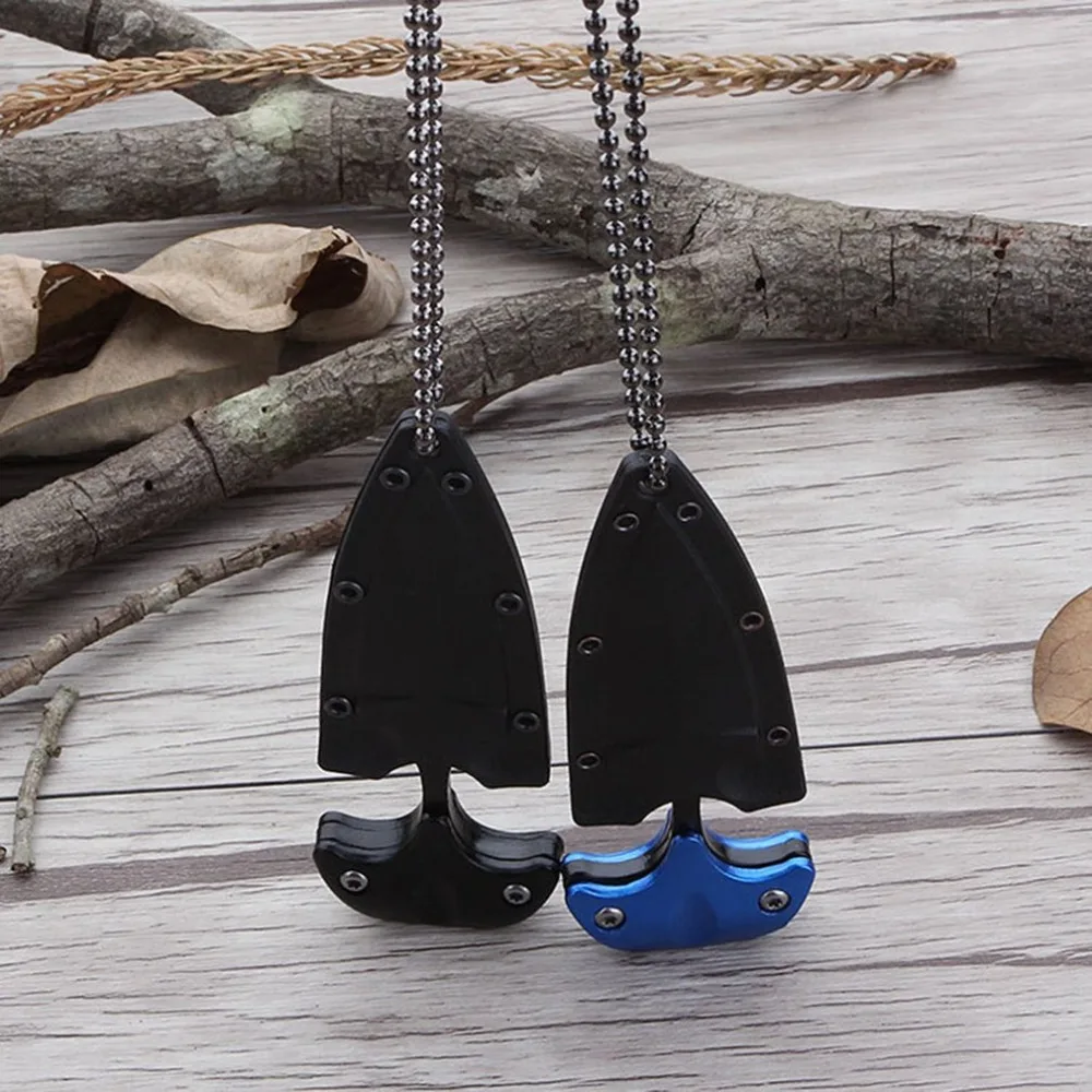 Multifunctional Mini Hanging Necklace Knife Protable Outdoor Camping