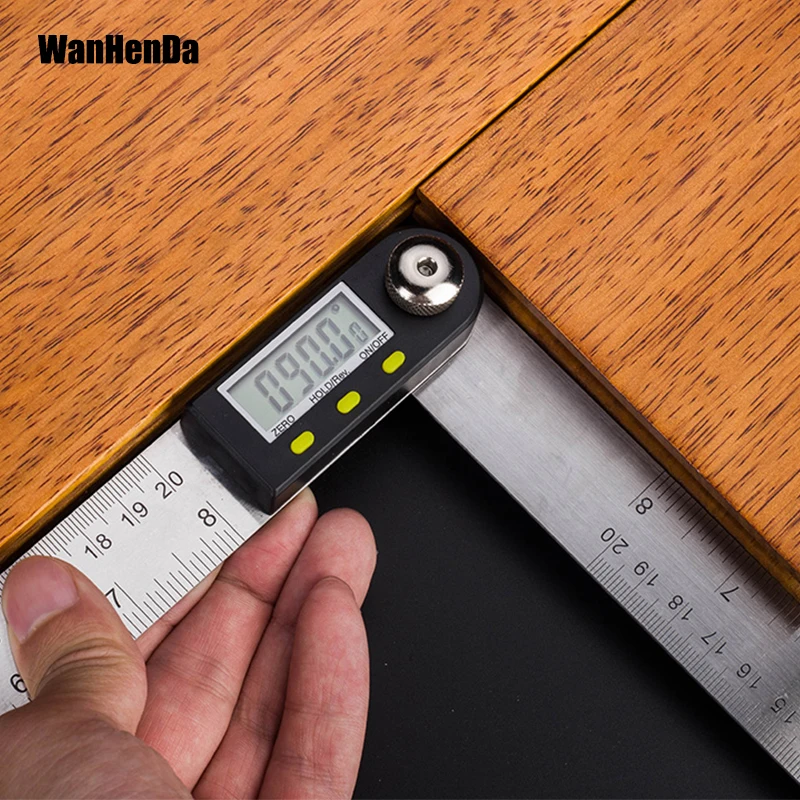 

200mm Digital Protractor Inclinometer Goniometer Level Measuring Tool Electronic Angle Gauge Stainless Steel Angle Ruler
