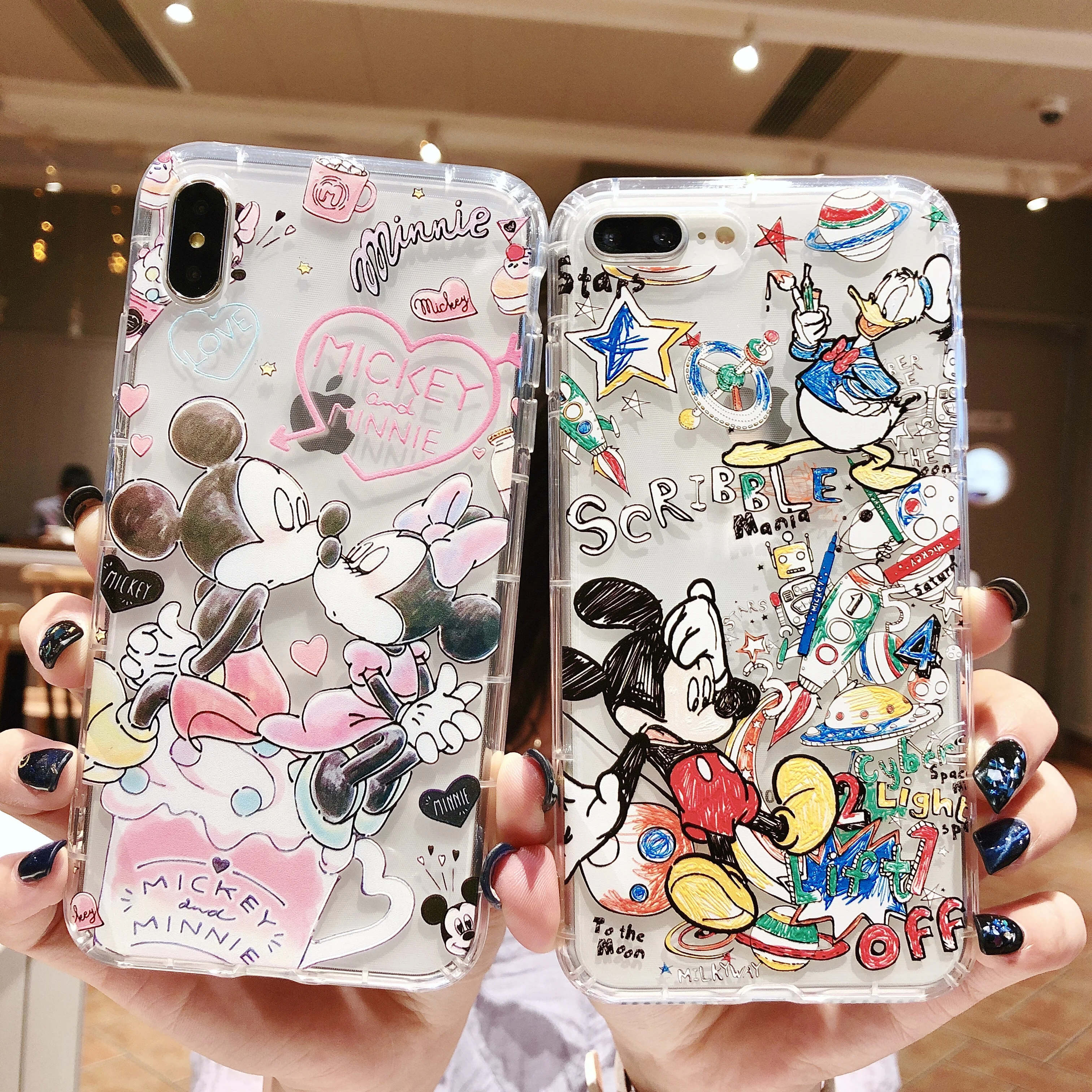 

Cartoon Mickey Minnie Mouse Case For iPhone 6 6s 8 X 7 XS MAX XR Cover For iPhone 7 Plus Pooh Bear Piglet Clear Soft TPU Fundas