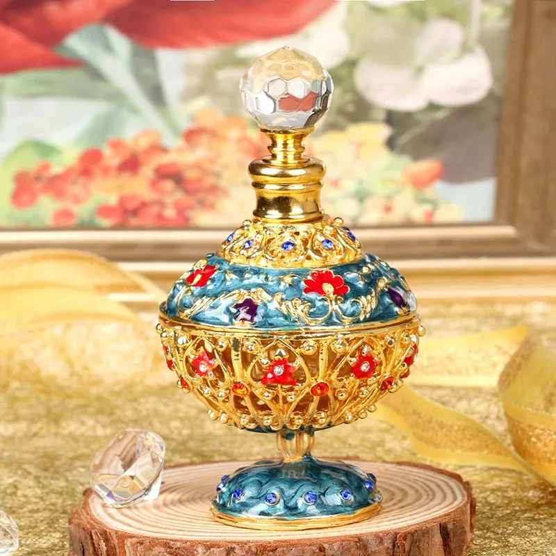 H& D 5 мл многоразовая пустая декоративная бутылочка для духов с полым цветком с алмазной инкрустированной резной