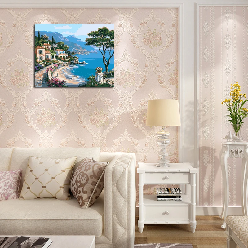 Frameless wall stickers decor diy oil painting by numbers hand painted