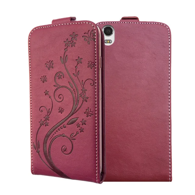 Best Price 3D Stereo Embossing lace flower butterfly flip up and down leather phone bag cover case for Haier Terra T51