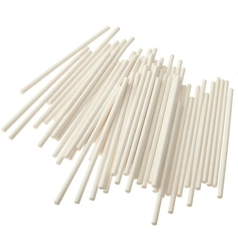 

100 Pieces Lollipop Sticks Cake Pop Sticks 4inch or 6 inch White