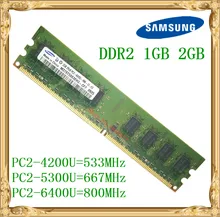Samsung memória ram, memória de desktop 1gb 2gb 4gb ddr2 533 667 800mhz PC2-5300 6400u pc ram 800 6400 2g 240-pin
