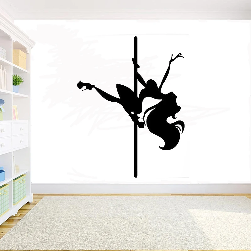 

Pole Dance Wall Decal Bedroom sexy cute stripping Girl Sticker Teenager Boys Room decoration removeable vinyl decals G874