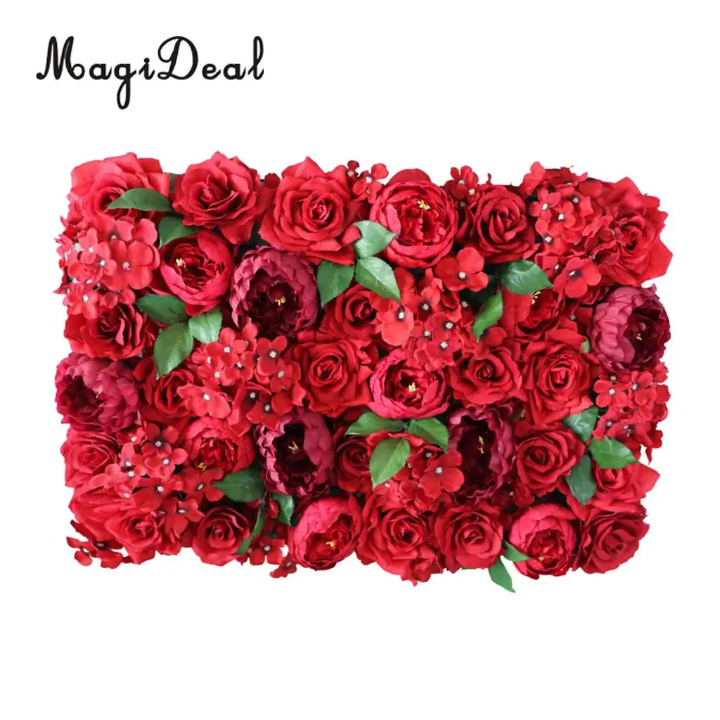 Artificial Rose Flower Wall Panels Wedding Anniversary Venue Flower Arrangement DIY Art Decor Photo Backdrops