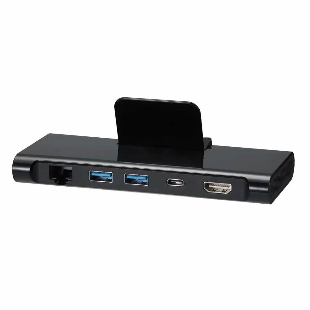  Type C Docking Station with Phone Stand Charger USB C to HDMI RJ45 USB3.0 HUB for MacBook Samsung H