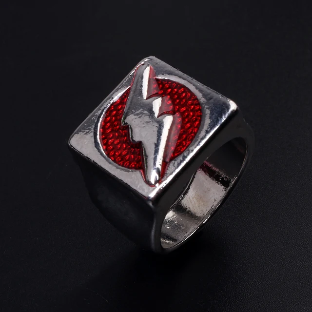 The Flash Superhero Ring Flash Lighting Logo Ring DC Movie Comic Ring