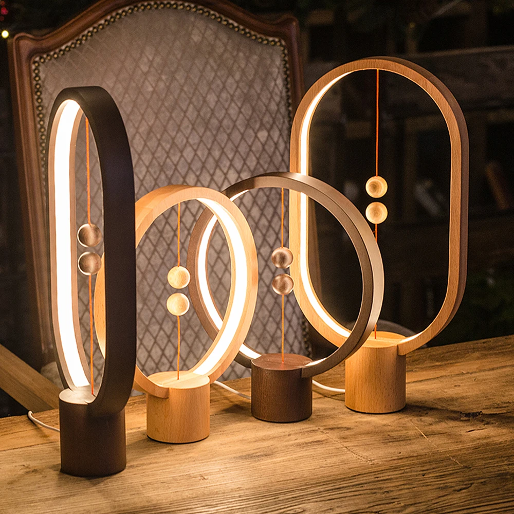 

Heng Balance Lamp LED Night Light USB Powered Home Decor Bedroom Office Table Night Lamp Novel Light Gift For Kids
