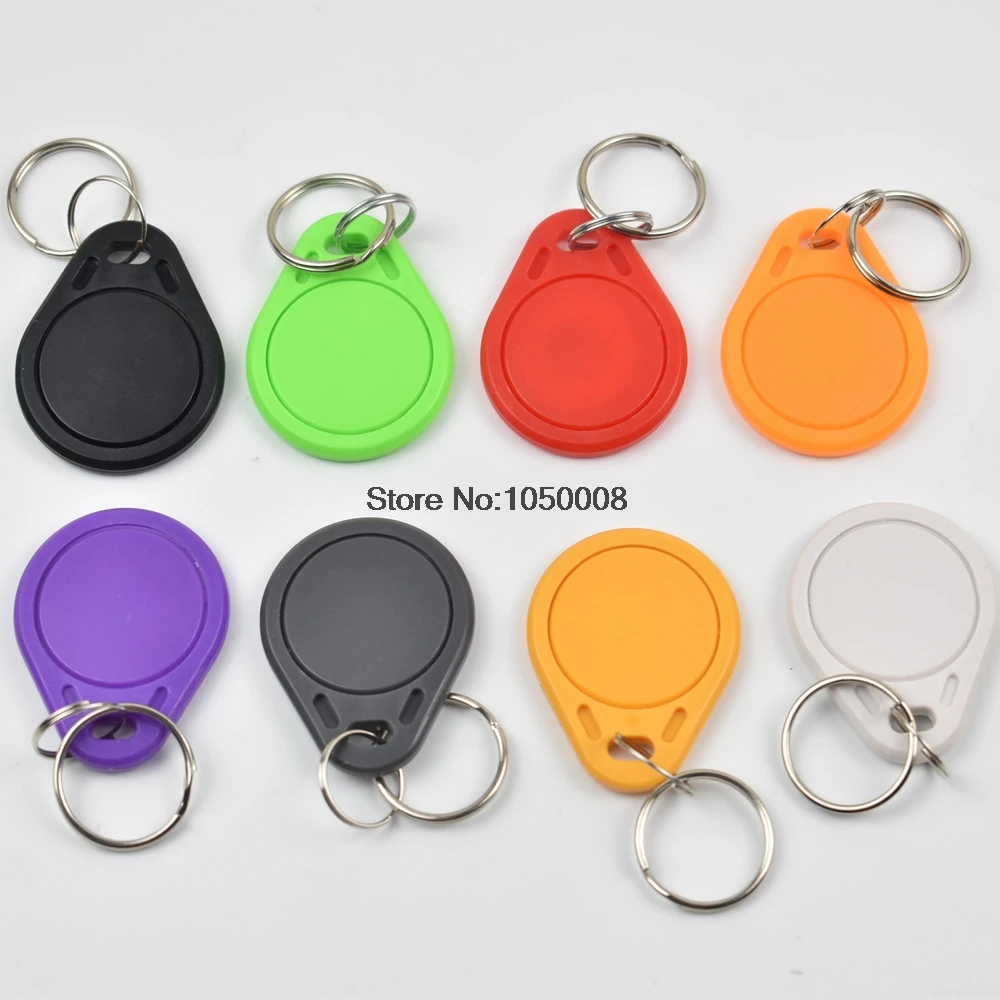 

50pcs/Lot T5577 Rewritable Programmable RFID 125 KHz Keychain Keyfobs Key Finder For Copy EM4100 Cards