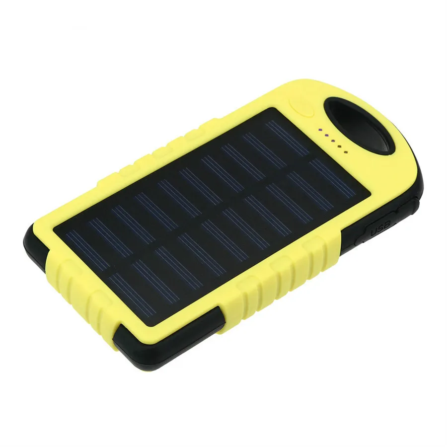 

Brand 8000mAh Portable Waterproof Solar Charger Dual USB External Battery Power Bank For Cell Phone Accessories USB Cable