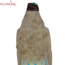 2 шт. Xi. Rocks 5 заколки для наращивания волос 70 см волосы синтетические на зажимах для наращивания 120 г вьющиеся шпильки для волос бежевый блонд цвет 22