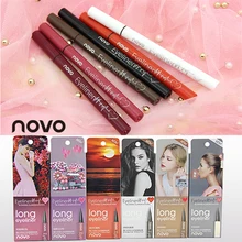 6 цветов, жидкая подводка для глаз, карандаш, NOVO, косметика для глаз, стойкий, водостойкий, Черная Подводка для глаз, ручка для женщин, макияж