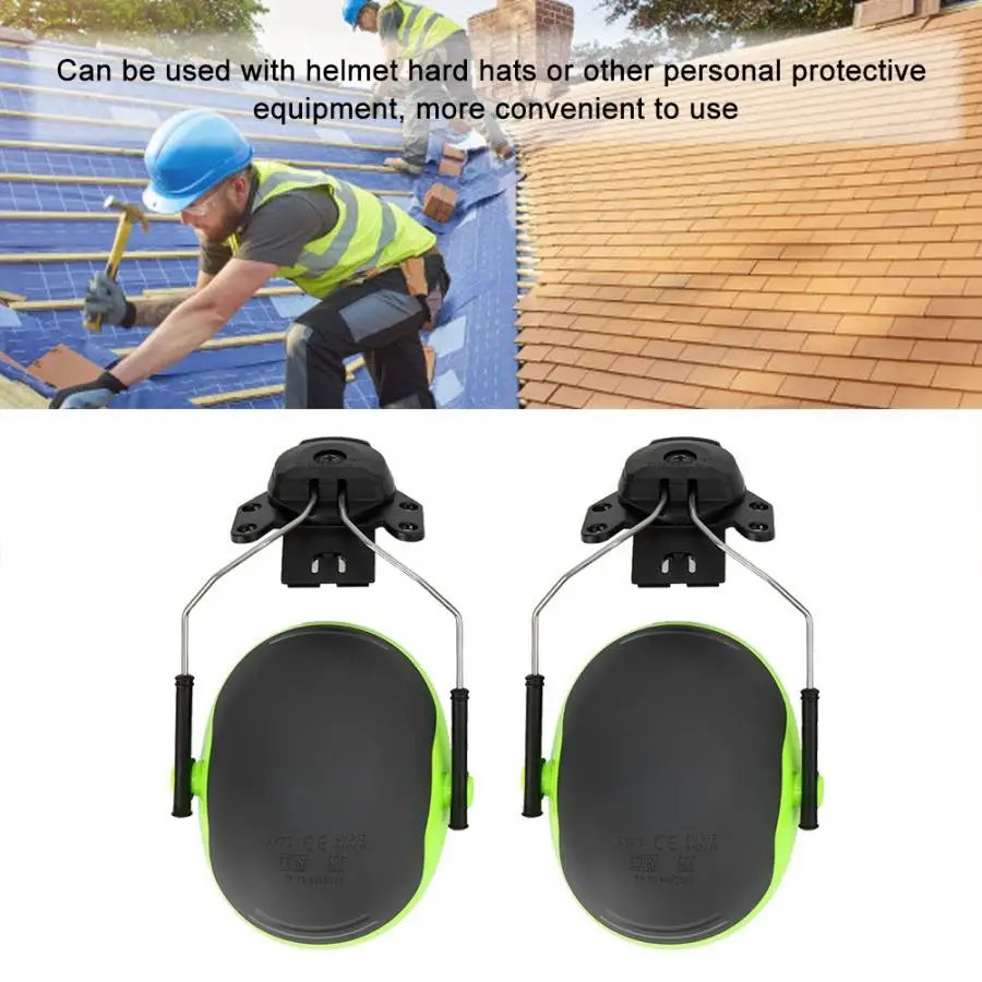 

Safety Ear Muffs Hearing Protection Cap Helmet Hard Hat Mounted Earmuffs