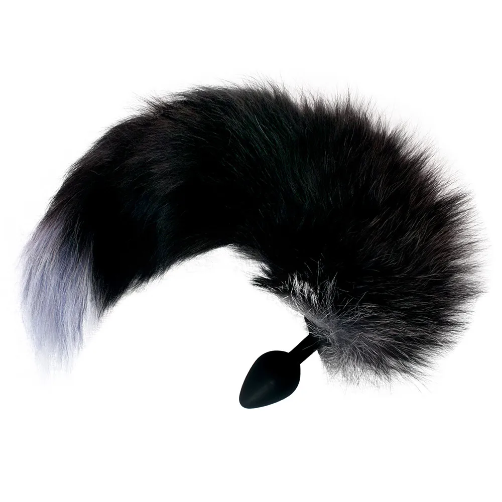 Adult Butt Plug Stainless Steel Faux Fox Tail Sex Toy Anal Insert Stopper Gift random color G Spot | Красота и здоровье