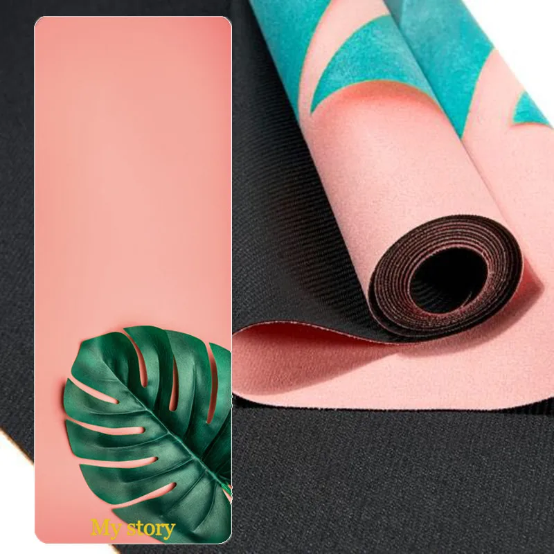 

Suede Yoga Mat Natural Rubber 183*61CM*1MM 3 In 1 Layer Folder Anti-slip Exercise Mat For Pilates Dance Fitness Yoga Travel Mats