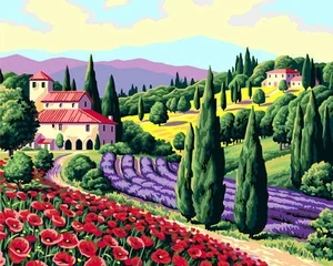 

2016 New Frameless DIY picture on Canvas paint by numbers Dream manor diy painting by number coloring by number 40x50
