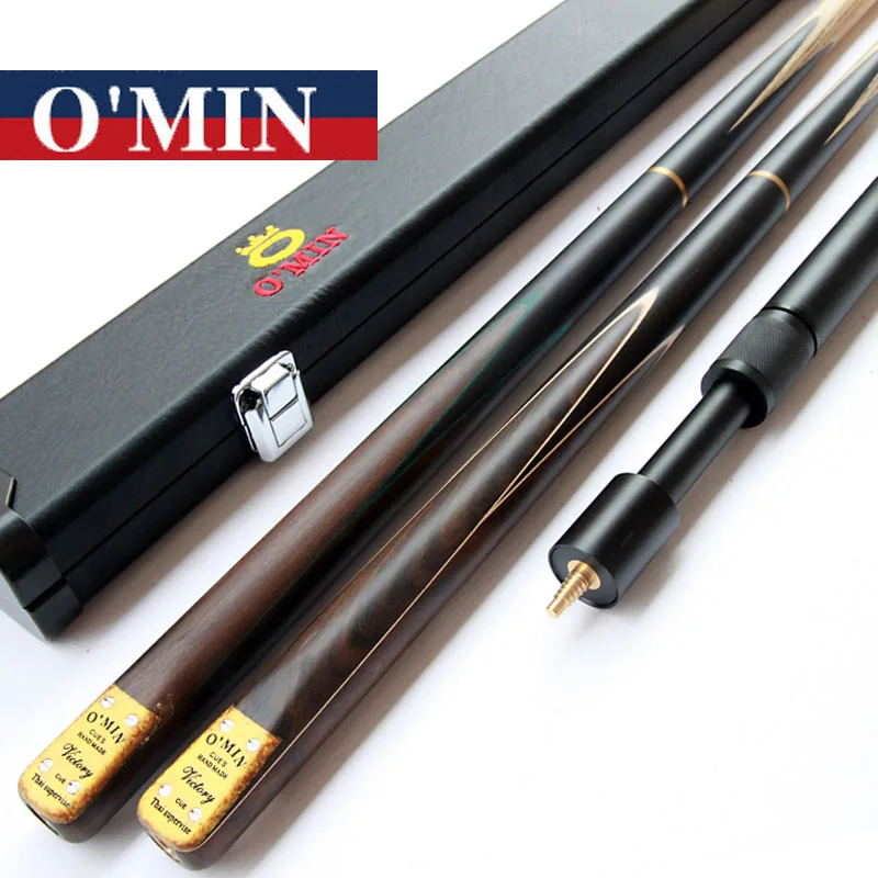 

New Arrival Omin 3/4 Snooker Cue Stick 9.8mm Tips Victory Model 3 4 Snooker Cues Case Set China 2017