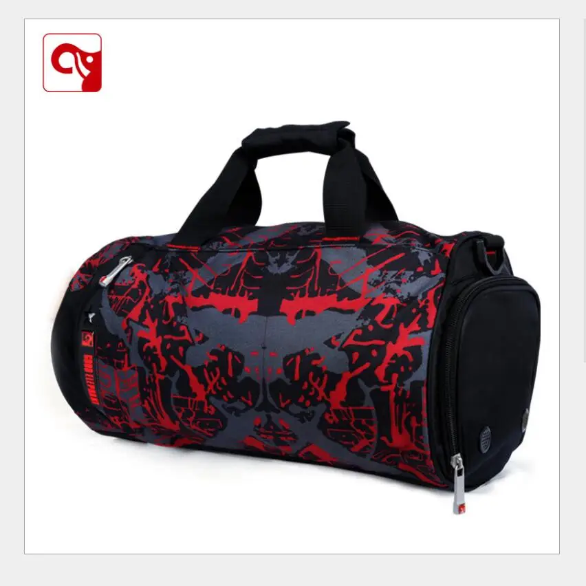 Качественная спортивная сумка 33L, сделанная из 600D полиэстера, сумка для баскетбола для футбола для фитнеса и йоги, может упаковать много вещей - Цвет: RED MIXED