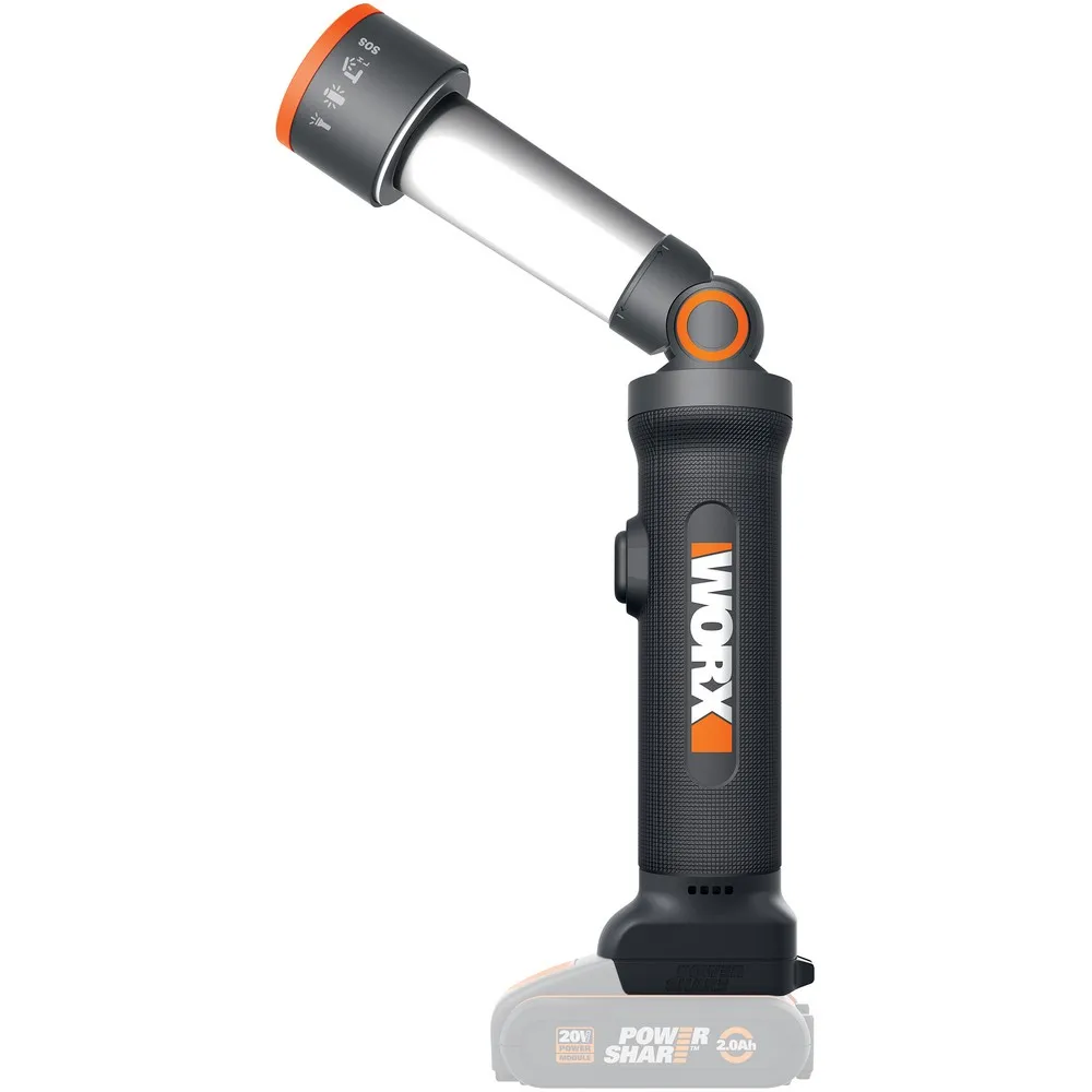 Фонарь аккумуляторный WORX WX027.9, 20В, без АКБ и ЗУ