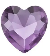 Heart Shape Rhinestones pointBack Many Sizes Many Colors For Nails Art bag shoes Glue On Beads DIY Jewelry Making ZZ028 - Цвет: Crystal purple
