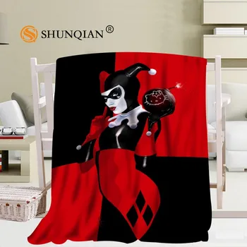 

Hot Sale custom harley quinn Blanket Manta Falafel Blanket Sofa/Bed/Plane Travel Bedding 56x80inch 50X60inch 40X50inch