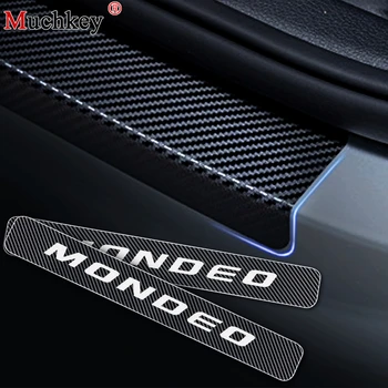 

For Ford MONDEO Car Door Sill Scuff Plate Car Door Threshold Plate Car Welcome Pedal Decoration Stickers Carbon Fiber Vinyl 4Pcs