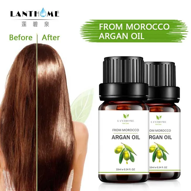 

Lanthome 100% Pure Natural Morocco Argan Oil Hair Serum Essential Oils Anti-hair Loss Improve Damaged Keratin Repair Smooth Hair