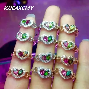

KJJEAXCMY S925 Sterling Silver Natural Brazil Tourmaline Ring inlay jewelry wholesale