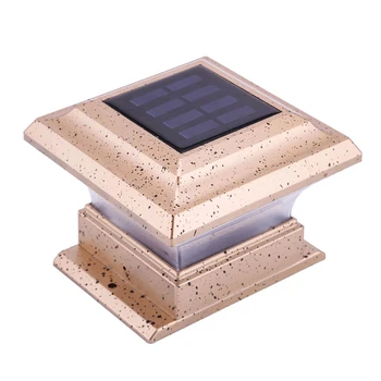 

Solar Post Light Waterproof Cap Lamp Auto on off Lantern for Stair Pathway Fences Outdoor