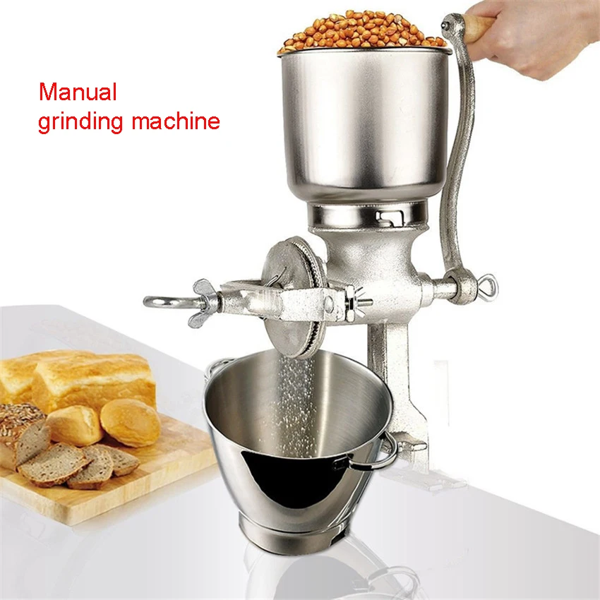 Home Manual Cast Iron Grinding Herbs Rice Peanuts, Grain Grinding Dry