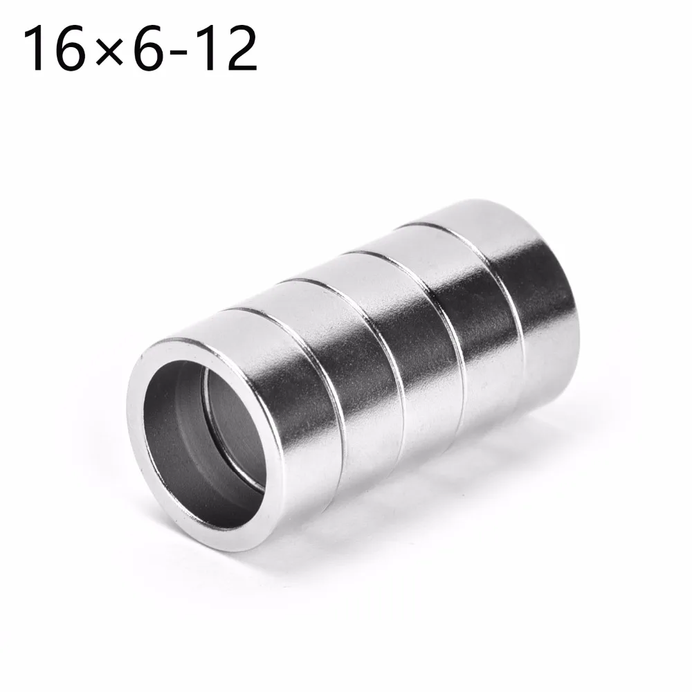 

1pc 16 x 6 mm Hole 12 mm N35 Super Strong Ring Loop Countersunk Magnet 16x6 Rare Earth Neo Neodymium Magnets Cylinder 16*6-12
